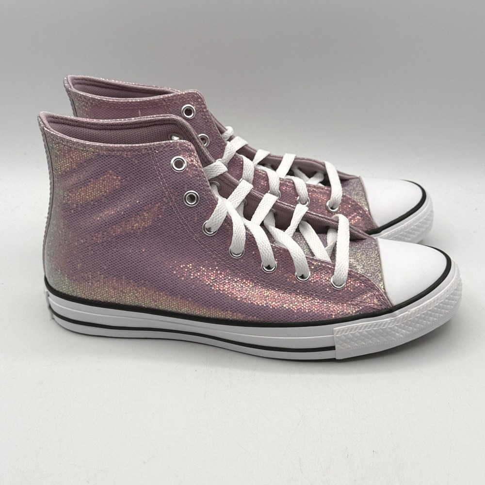 Converse Chuck Taylor All Star Hi Kids 7 Altitude Lilac Glitter A14333C